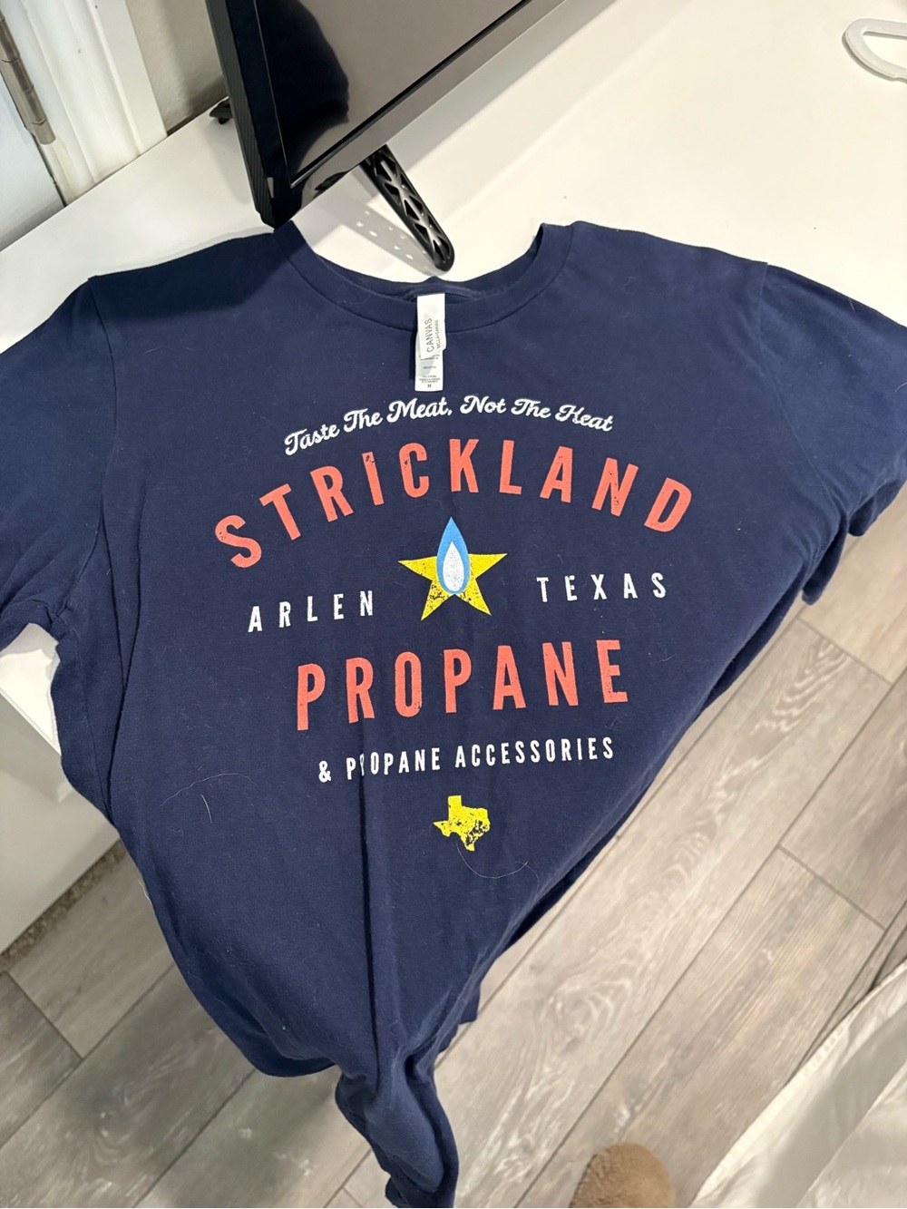 King of the Hill Strickland Propane Navy Graphic Tee